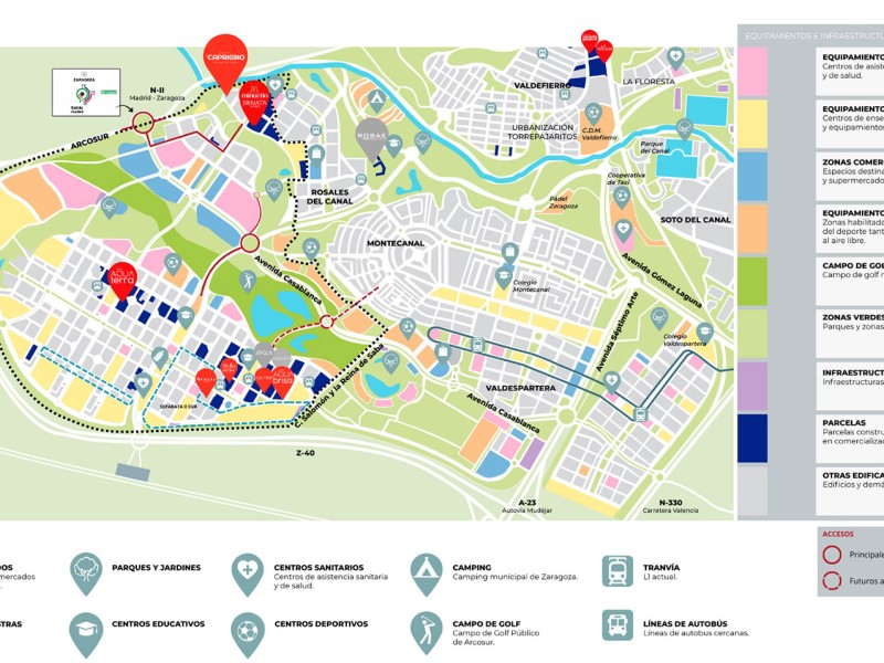 Mapa Rosales del Canal y Arcosur